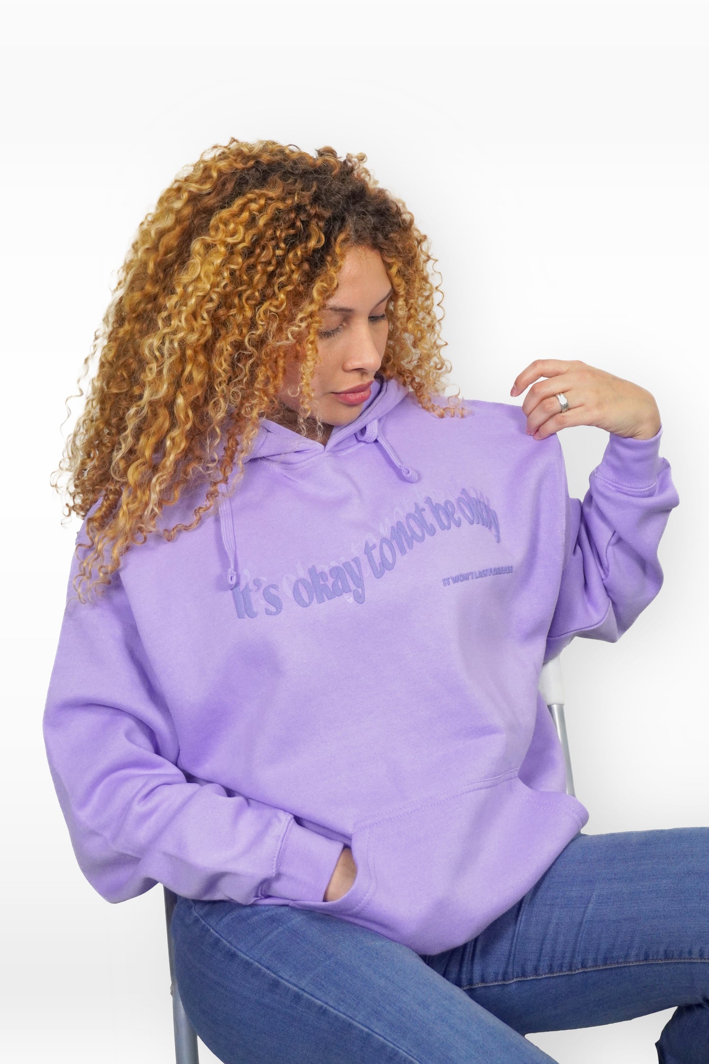 "It's okay" Purple Hoodie - LIMITED EDITION